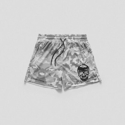 MESH TRAINING SHORTS - WHITE CAMO