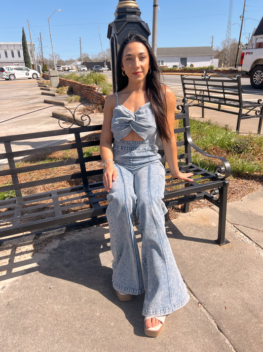 BLVD DENIM JUMPSUIT