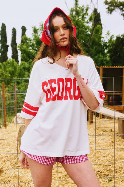 GEORGIA FOOTBALL OVERSIZED T-SHIRT