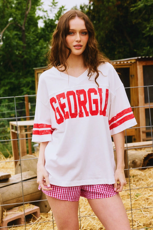 GEORGIA FOOTBALL OVERSIZED T-SHIRT