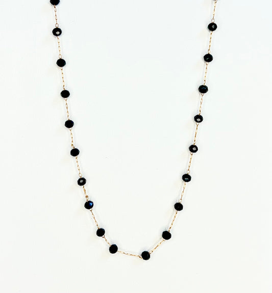 CHAIN AND BEADS NECKLACE