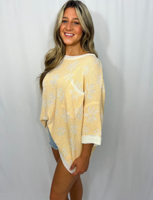 YELLOW DAISY SWEATER