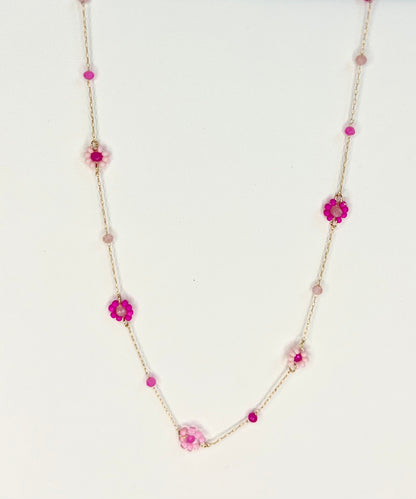 BEADED FLOWER NECKLACE