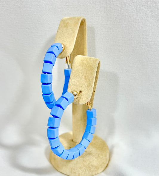 BLUE CLAY HOOPS