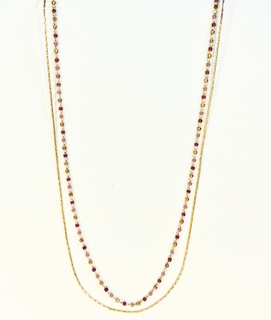LAVENDER LAYERED NECKLACE