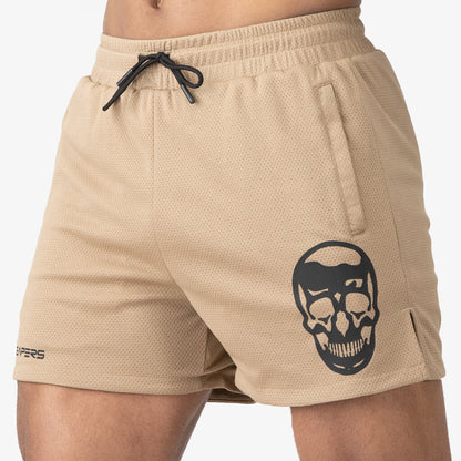 GYMREAPERS MESH TRAINING SHORTS | SAND