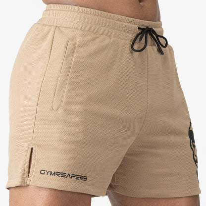 GYMREAPERS MESH TRAINING SHORTS | SAND