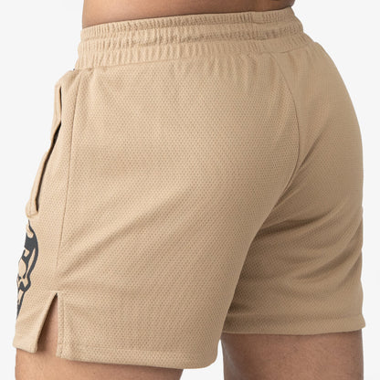 GYMREAPERS MESH TRAINING SHORTS | SAND